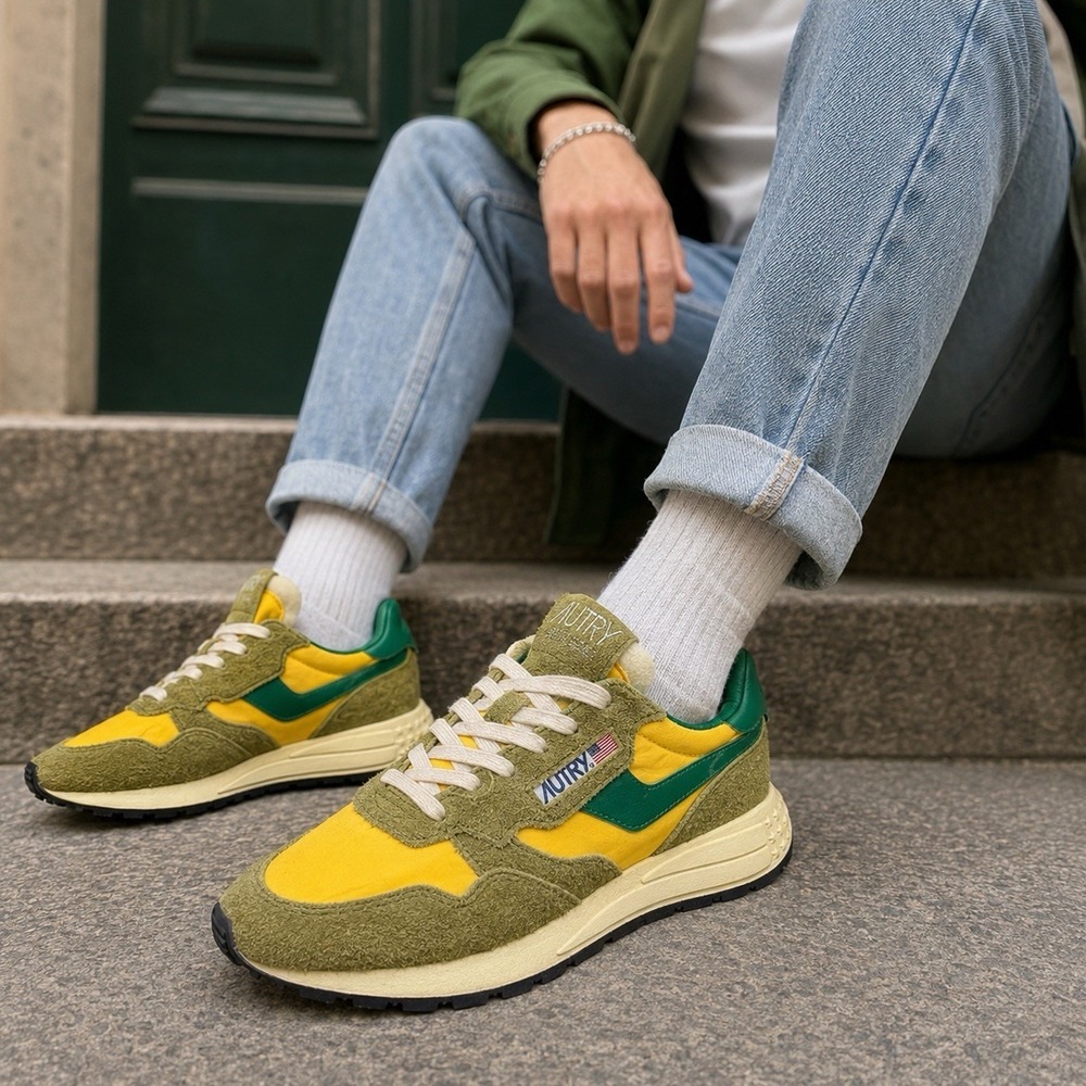 Autry Reelwind‎ Low Sneakers Unisex 41 US M 8 W 10 Rare Moss/Amazon Suede Nylon